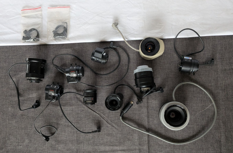 Lot Of 10 Mixed CCV TV Camera Lens Security Camera Tamron Computar Fujinon