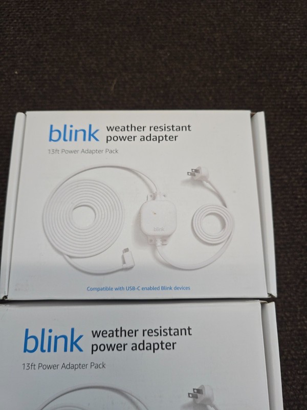 Blink Weather Resistant Power Adapters NIB lot of 2 13Ft long gallery