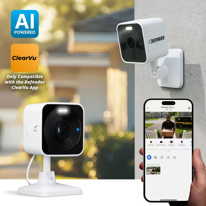 GO 2K AI POWERED Plug-In Power Indoor/Outdoor Home, Business, Baby and Pet Secur gallery
