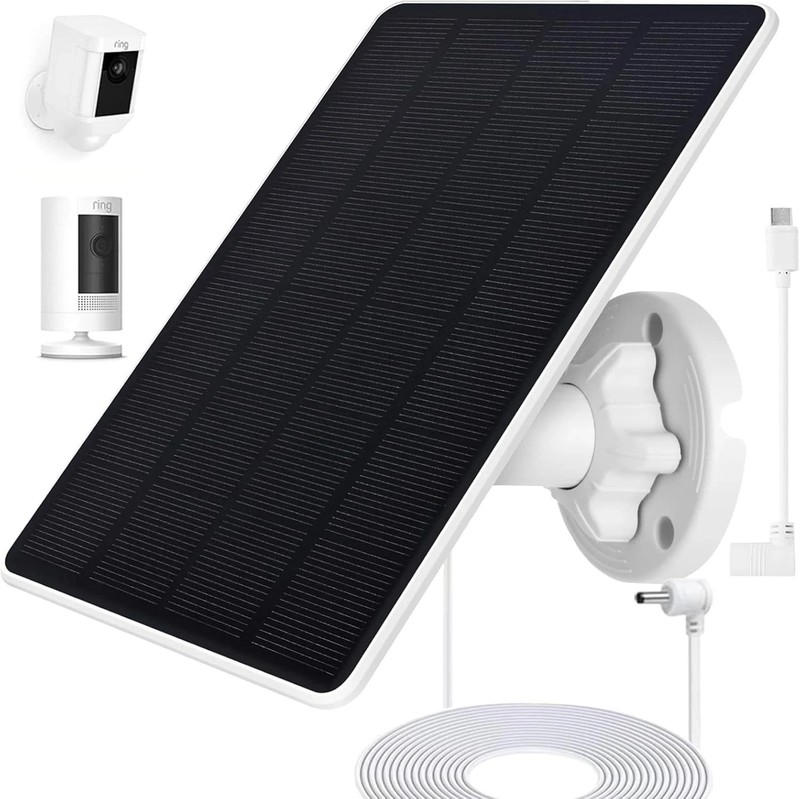 Ring Camera Solar Panel Compatible with Stick up Cam Battery Spotlight Plus New.