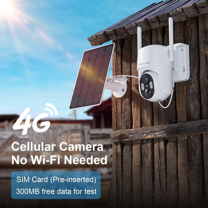 No WIFI Security Camera No Internet Needed, 4G LTE Cellular Security Camera Outd gallery