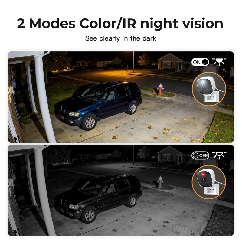 2K WiFi Security Camera for Home, Indoor/Outdoor, Night Vision, 2-Way Audio, 24/ gallery