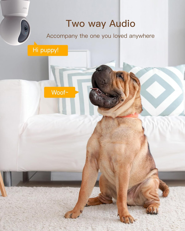 5G Indoor Security Camera, 4MP Pet Camera with Speaker for Dog/Cat, Baby Monitor gallery