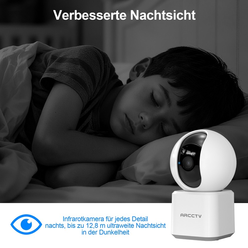 ARCCTV 2K Indoor PTZ Security Camera Dual Pack Wi-Fi 6,Auto Tracking,Baby & Pet gallery
