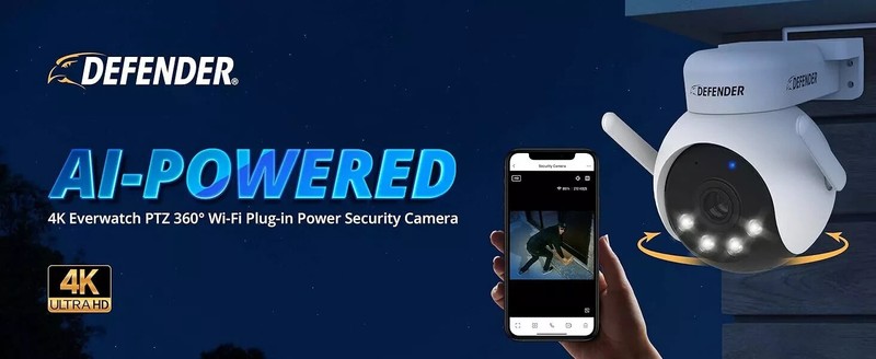 AI-Powered 4K PTZ Outdoor Security Camera – WiFi 6, 360° Pan Smart Auto-Tracking gallery