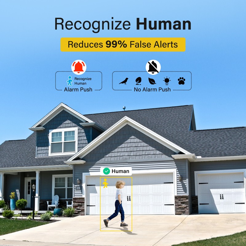 2 Pack 4K 8MP Wired PoE Security Camera Outdoor Color Night Vision Recording gallery