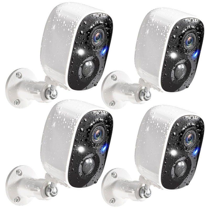 Wireless Outdoor Security Cameras 4 Pack - 2K Battery, Color Night Vision, Motio gallery