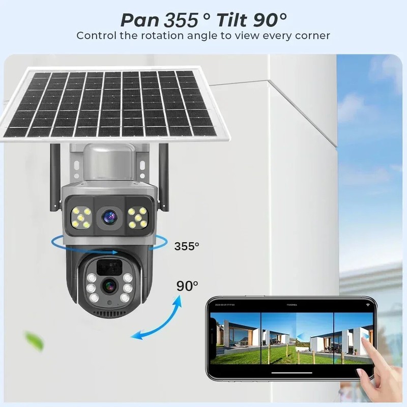 Solar Security Cameras Wireless Motion Detection Night Vision Surveillance LOT gallery