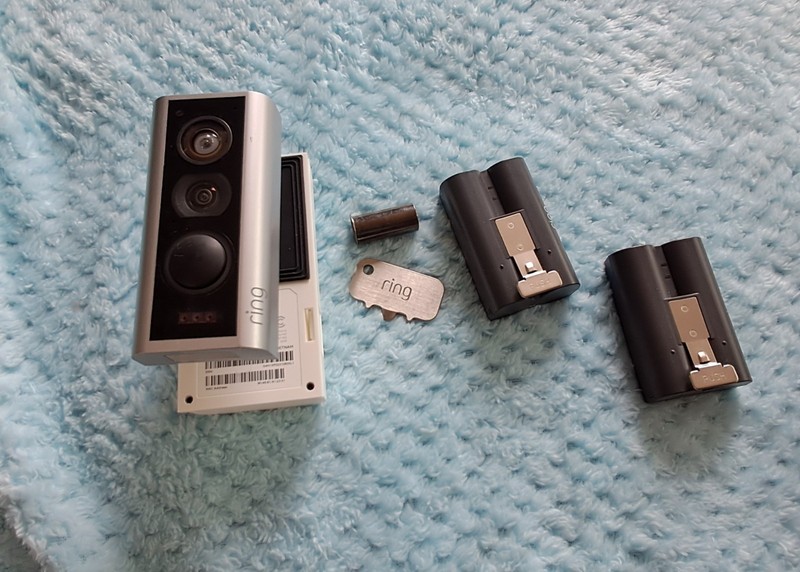 Ring Peephole Cam Door View Camera Video Doorbell + 2 Batteries Tested Works