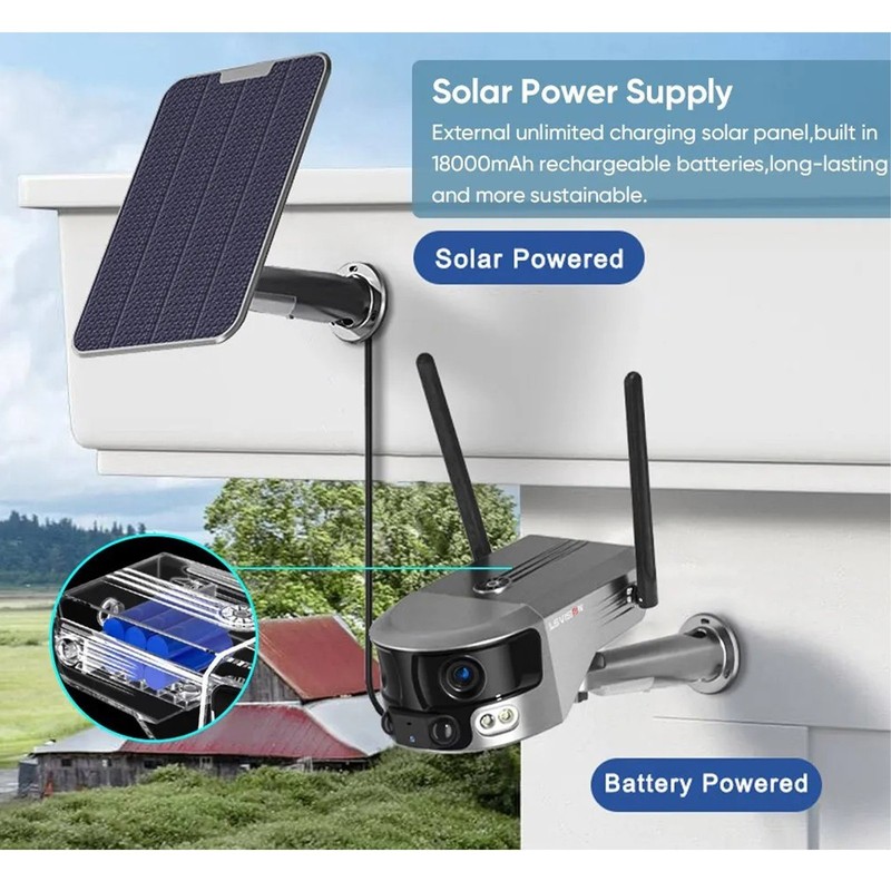 180 Degree Panoramic 4K Solar Camera with Dual Lens and In Tracking gallery