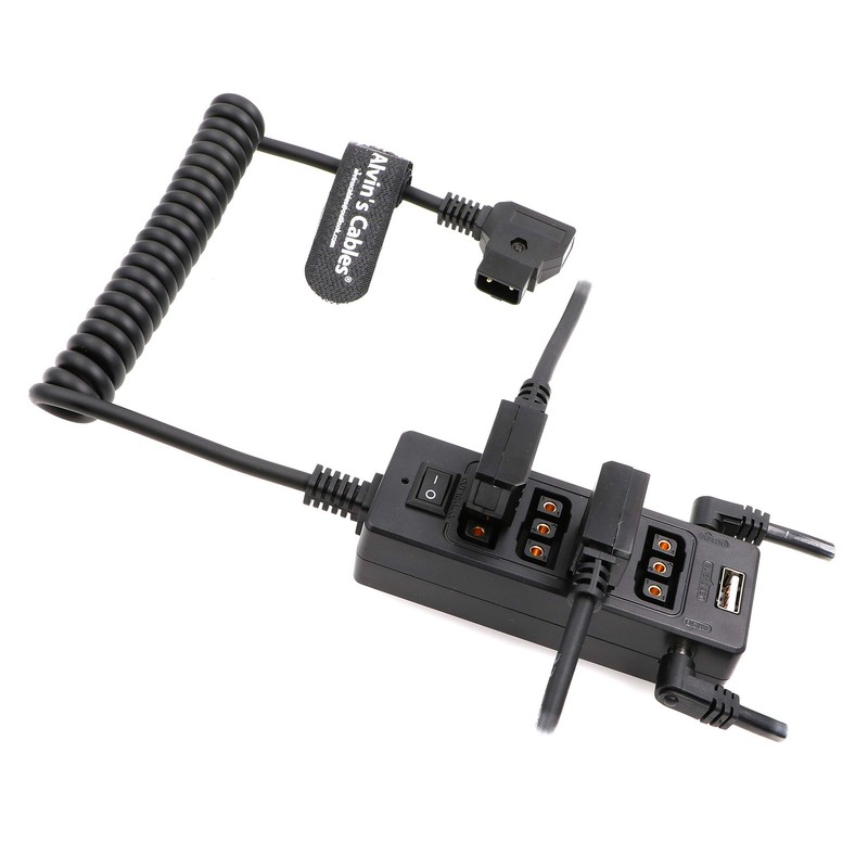 Dtap Splitter Cable With Power Switch Male Dtap To 4 Female D Tap 2 Dc Usb For V