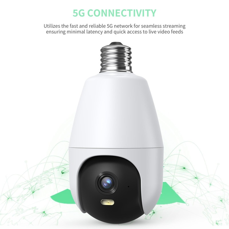 2K HD WiFi Light Socket Security Camera, 5G/2.4G Dual Band, Weatherproof, Aut... gallery