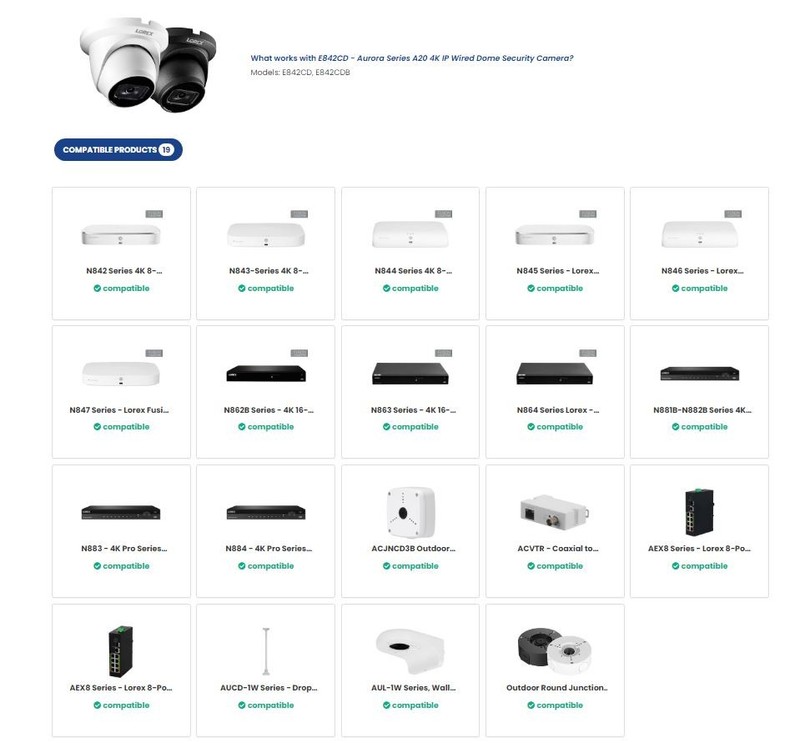 Lorex 4K 8MP IP Metal Dome PoE Wired Security Camera Audio, Camera Only (M. Ref) gallery