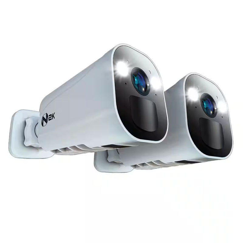 Battery 2K Indoor/Outdoor Battery Operated White Bullet Spotlight Security Ca... gallery