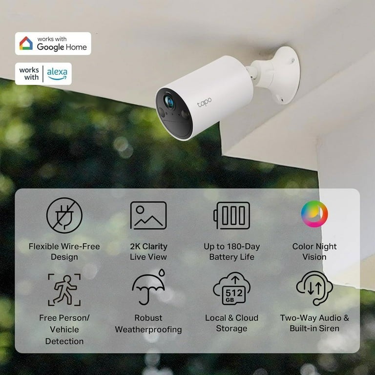 TP-Link TC82 Tapo Wireless Indoor/Outdoor 2K Security Camera 🆕 gallery
