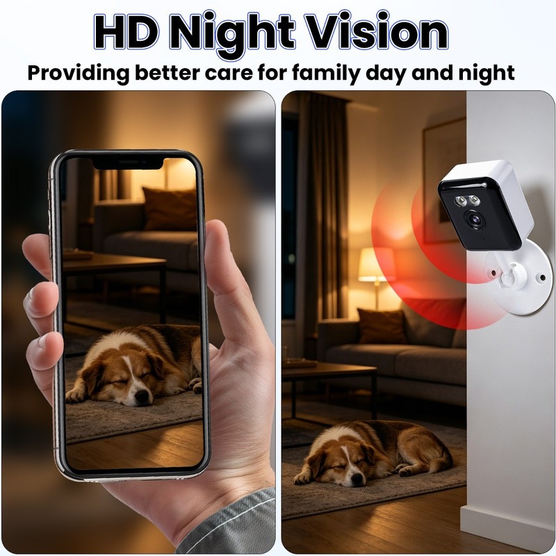 2K Dual Band WiFi Home Security IP Camera Color Night Vision Baby Pet Monitor US gallery