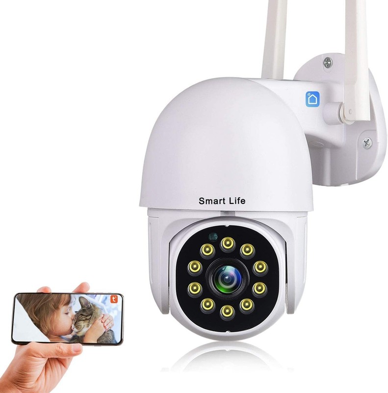 Tuya Smart Life Security Camera,1080P HD Wireless WiFi Home Surveillance Pan/…
