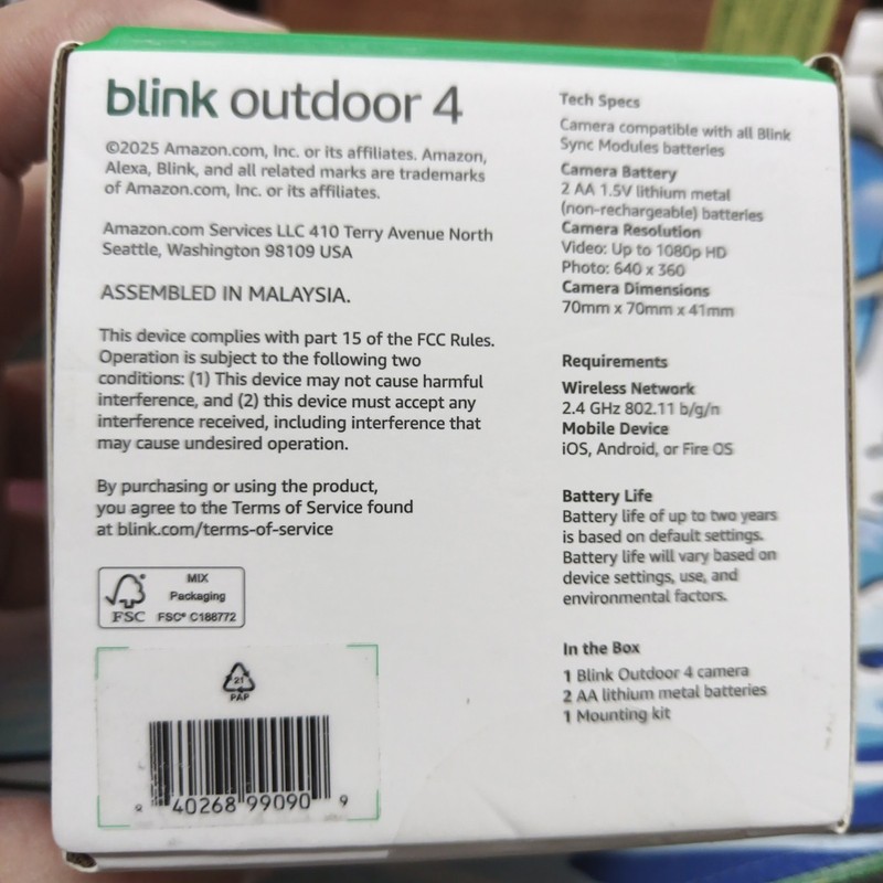 Blink Outdoor 4 (4th Gen) Wire-Free Smart Security Add On Camera HD 2-Way Audio gallery