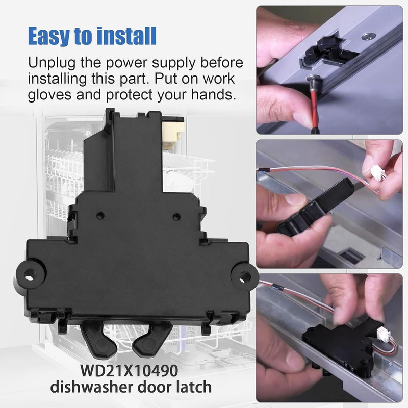 WD21X10490 Dishwasher Door Latch Assembly Replacement Part for GE Models gallery