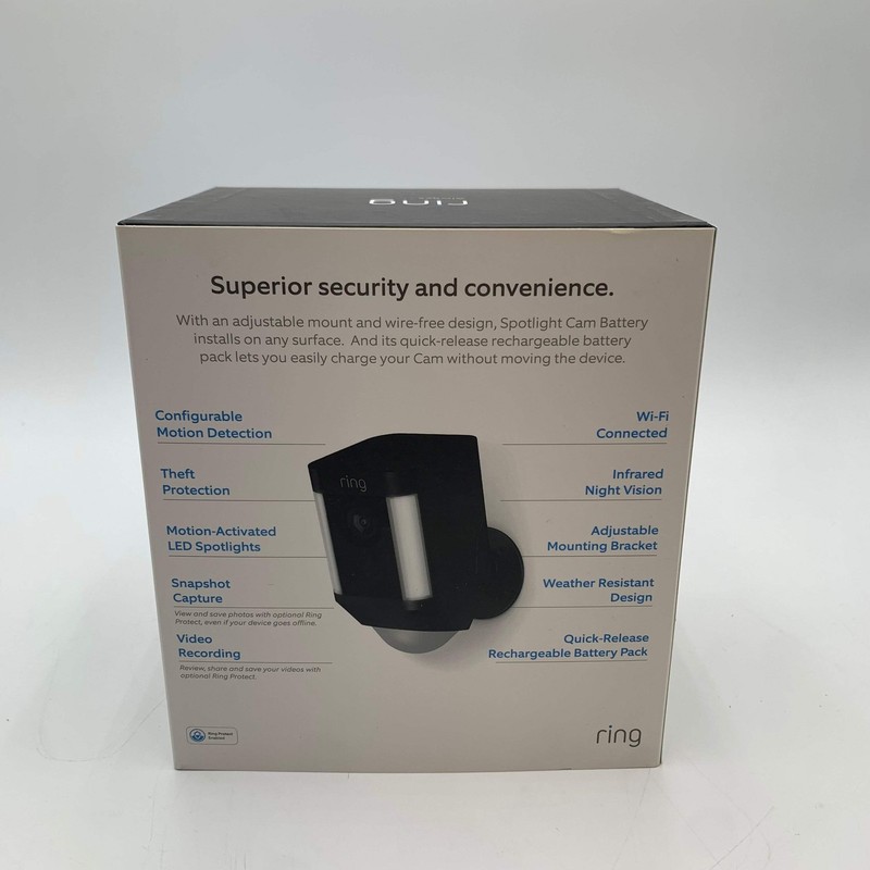 Ring Spotlight Cam Battery Home/Business Outdoor Security Camera - New gallery