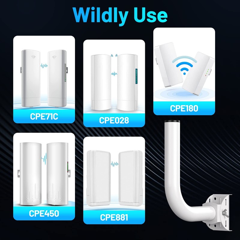 UeeVii Universal Wireless Bridge Bracket Mount, Pole and Wall-Mounted Mount for gallery