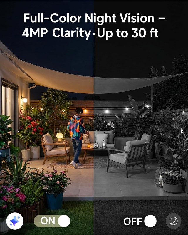 4MP 2.5K Security Camera Outdoor, 2.4G/5G WiFi PTZ Camera for Home Security w... gallery