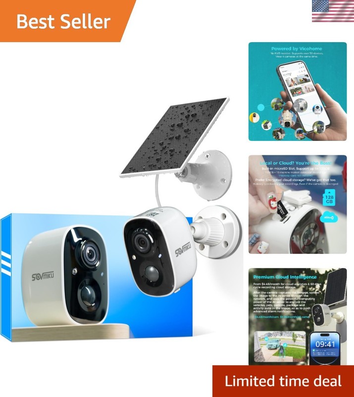 Advanced Vicohome CG6 Solar Camera: 2K Clarity, Color Night Vision & Easy Setup