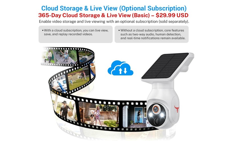Solar-Powered 1080p Battery Camera, Security Cameras Wireless Outdoor for Hom... gallery