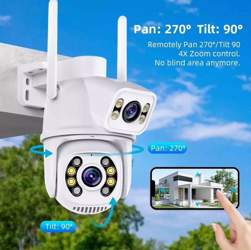 IP CAM PTZ WIFI DUAL LENS CAMERA DOME WIRELESS OUTDOOR SPEED ZOOM gallery