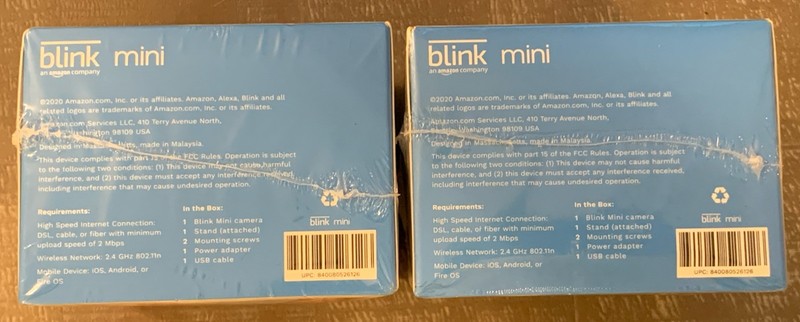 Blink Mini Indoor Plug-In Live HD Smart Security Cameras (New in Box) Lot Of 2 gallery
