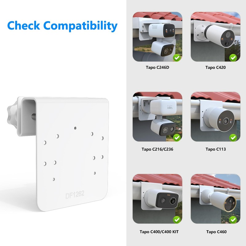 Gutter Mount Bracket Compatible with TP-Link Tapo C246D/C236/C216/C217/C113/C... gallery