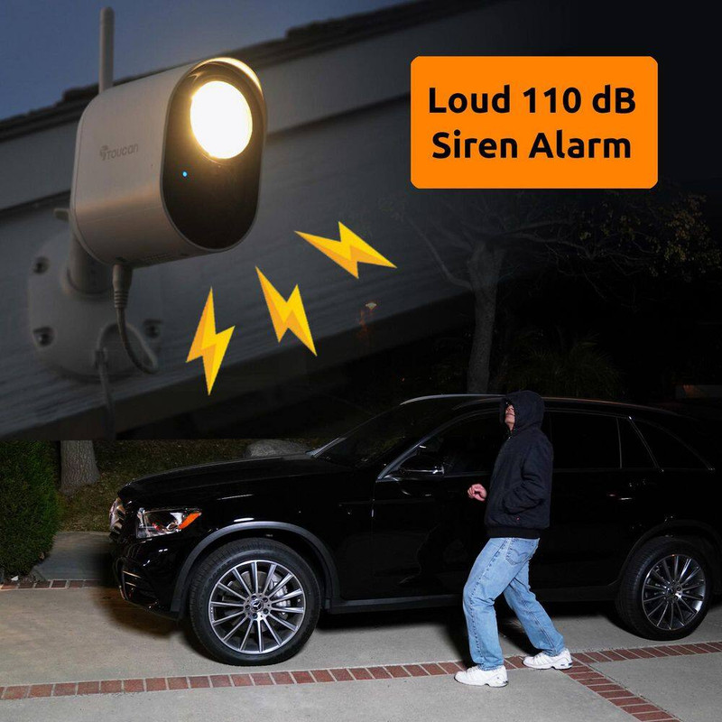 Wi-Fi Li-Ion 1080P Plug-In Floodlight Security Camera with No Monthly Fee Requir gallery