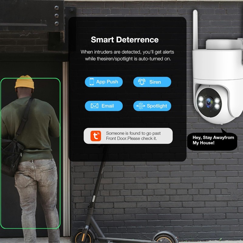 6MP TUYA Security Camera Outdoor, 2.4G/5G WiFi Cameras for Home Security 24/7... gallery