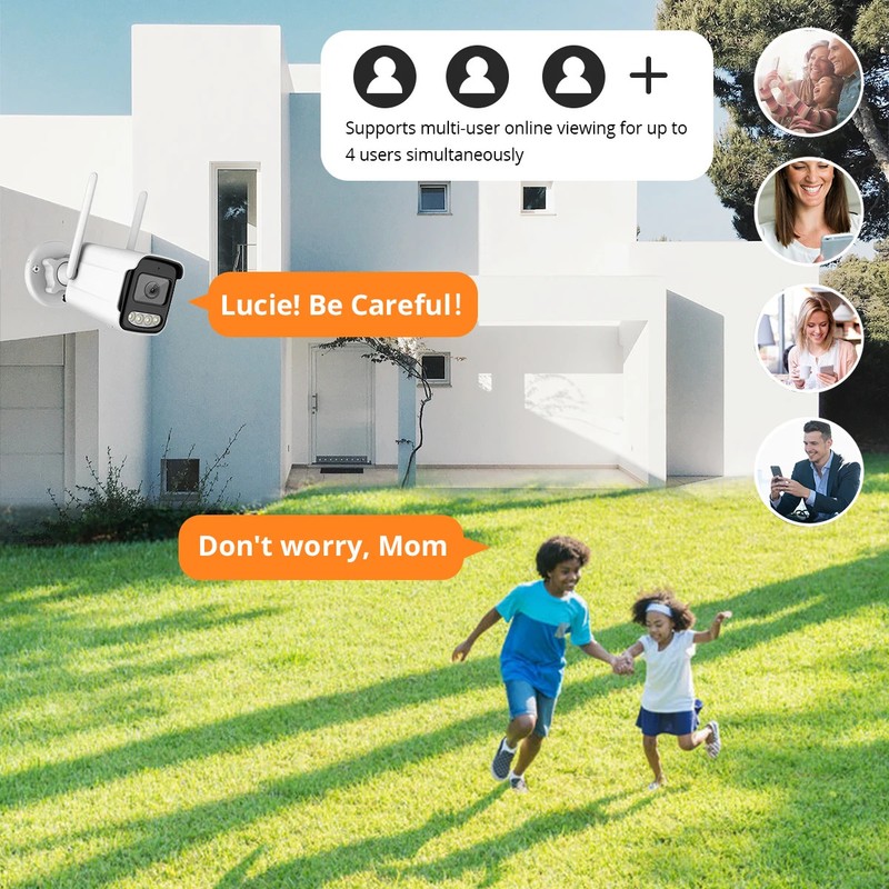 4K 8MP Outdoor IP Camera Wireless WiFi Security Surveillance Bullet gallery