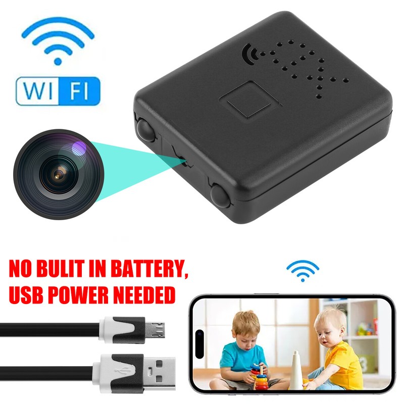 Smart Mini Wireless WiFi Camera Home Security 1080P HD Night Vision Cam W/ 32G gallery