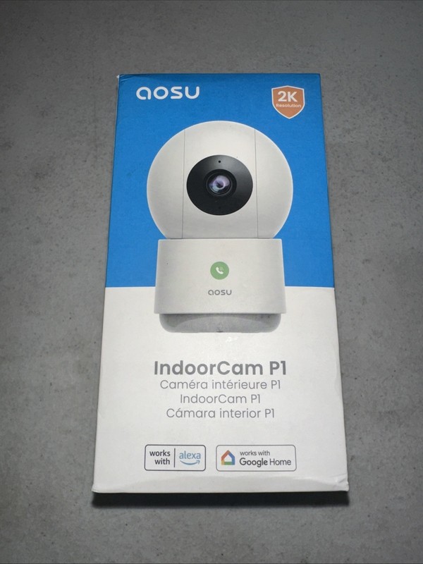AOSU Indoor Cam P1 Pro Security Camera 2K 360° Pan Tilt -Brand new in sealed box