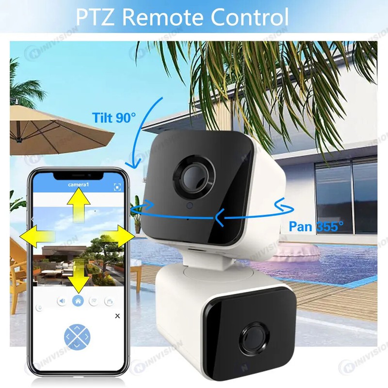 8MP Smart Cam PTZ Control Camera 360 Degree Motion Tracking Color Night Vision gallery