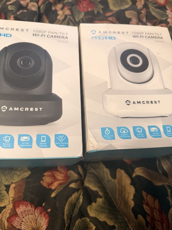 2 Amcrest 1080P HD IP2M-841B-V3 IP WiFi Wireless Security Video System