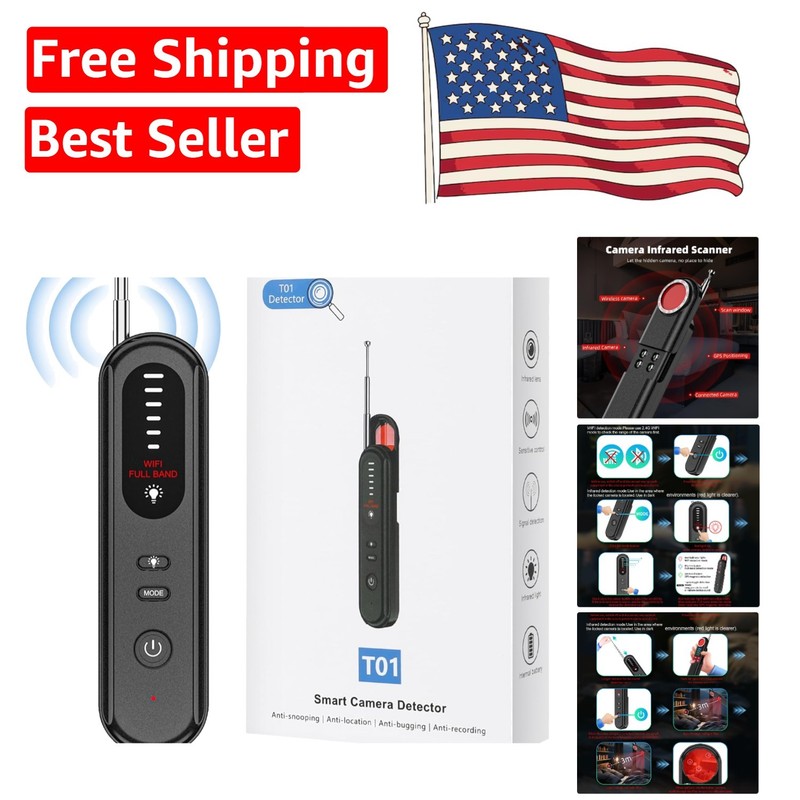 Rechargeable Hidden Device & GPS Tracker Detector for Offices and Homes