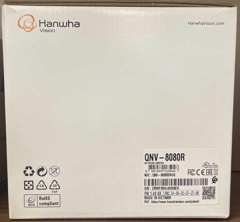 Hanwha Vision QNV-8080R 5MP Outdoor Network Dome Camera with Night Vision gallery