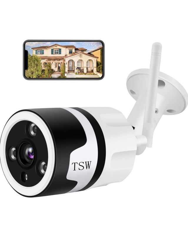 TSW Wireless Surveillance Outdoor Security Camera 1080P Night Vision 2way Radio