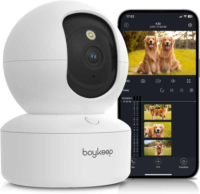 Indoor Camera – 2K Pet Camera, 5G/2.4Ghz Wifi Cam for Baby Monitor with Phone Ap