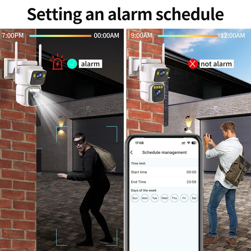 Cameras for Home Security with Dual Lens,2.4G/5G WiFi Outdoor Camera Wireless... gallery