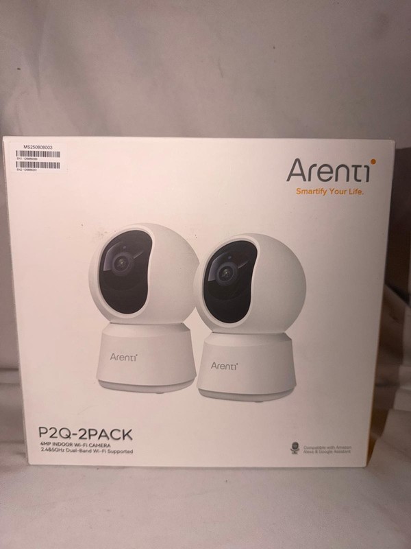 2 Pack Arenti P2Q 4MP Indoor Wi-Fi Camera (C1)