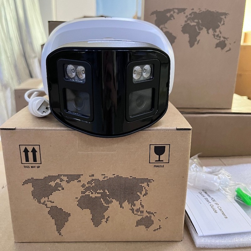 Vikylin 4K 8MP Dual Lens POE IP Camera 180° Panoramic Color Night Vision Metal gallery