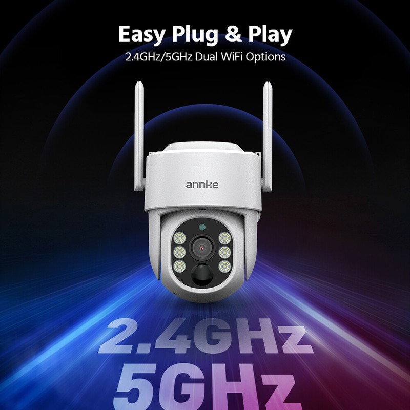 ANNKE 4MP Solar Battery PT Wireless IP Security Camera Color Night Two Way Audio gallery