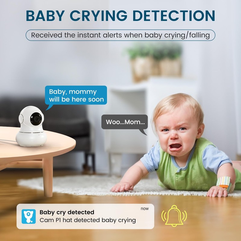 Security Camera Indoor 2K 360 Pan Tilt Home Motion Detection Baby Monitor Pet gallery