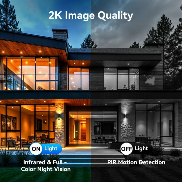 2K CCTV Solar Battery Powered 4G LTE Security Camera System Outdoor Home gallery