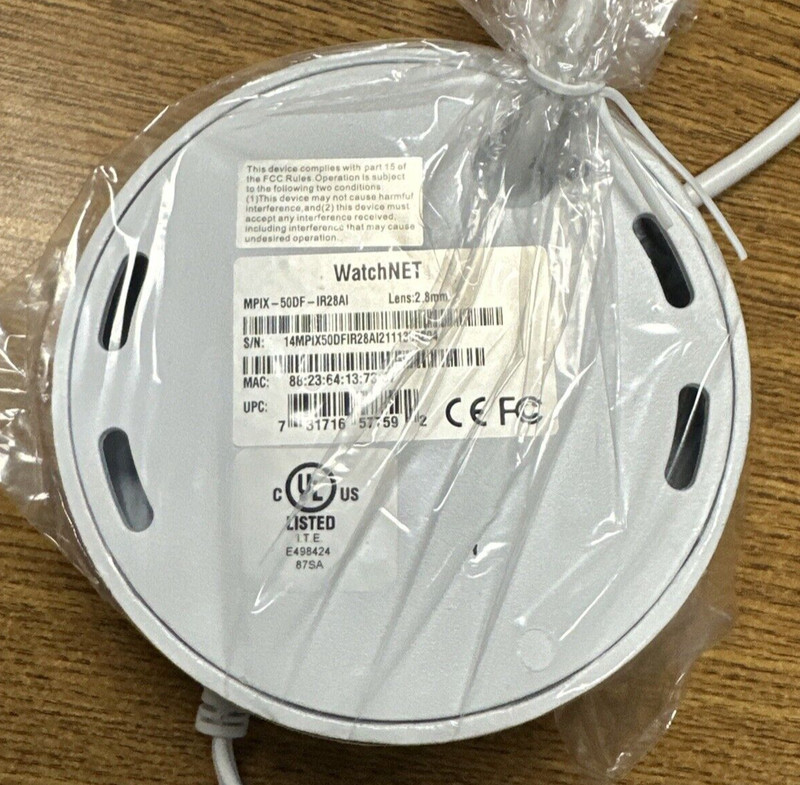 WATCHNET MPIX-50DF-IR28AI 5 MP VANDAL DOME CAMERA WITH AI FUNCTIONS *NEW IN BOX* gallery