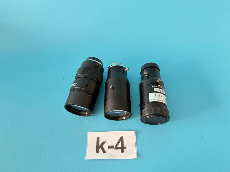 Lot of 3 CCTV Zoom Lenses 6–60mm F1.6 CS Mount KOBI Japan Industrial Security Ca